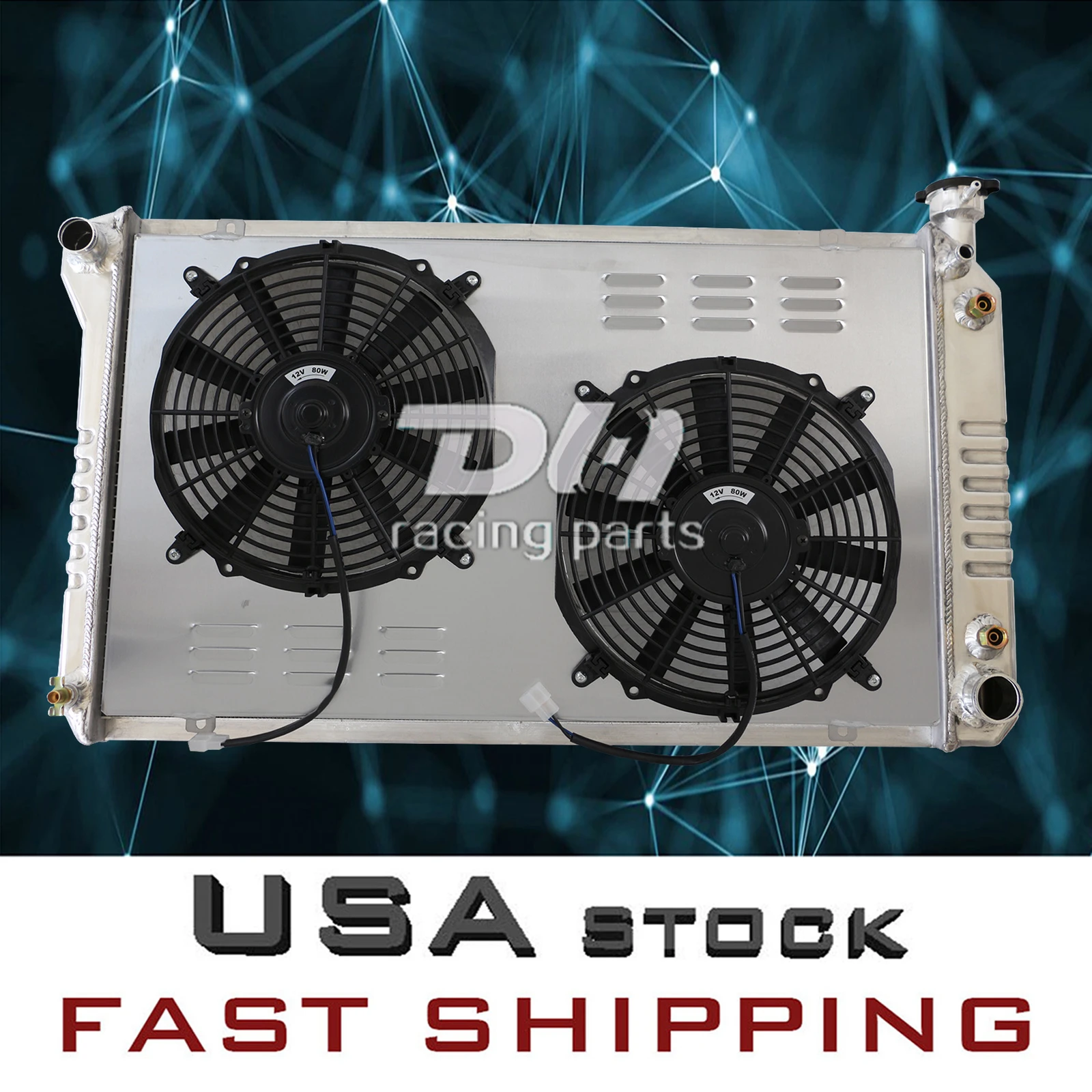 28 "W Fit 88-97 CHEVY P30 C/K 1500 2500 3500 5.7L V6 V8 3Row المبرد + الكفن + مروحة