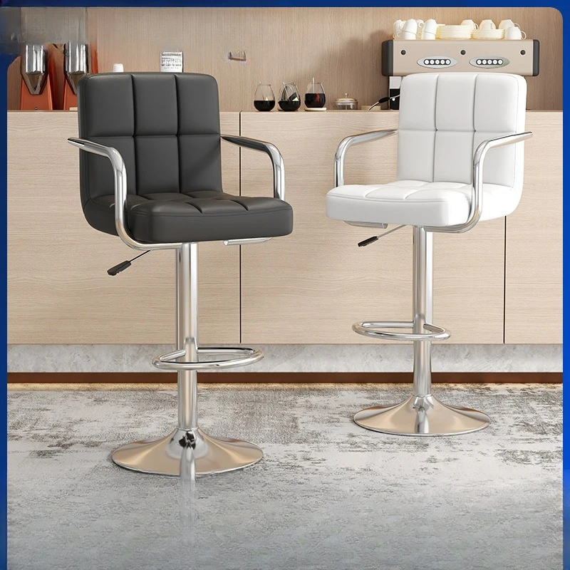 

Bar Chair Household Lift Rotating High Chair Simple Modern High Stool Bar Stool Light Luxury Back Chair
