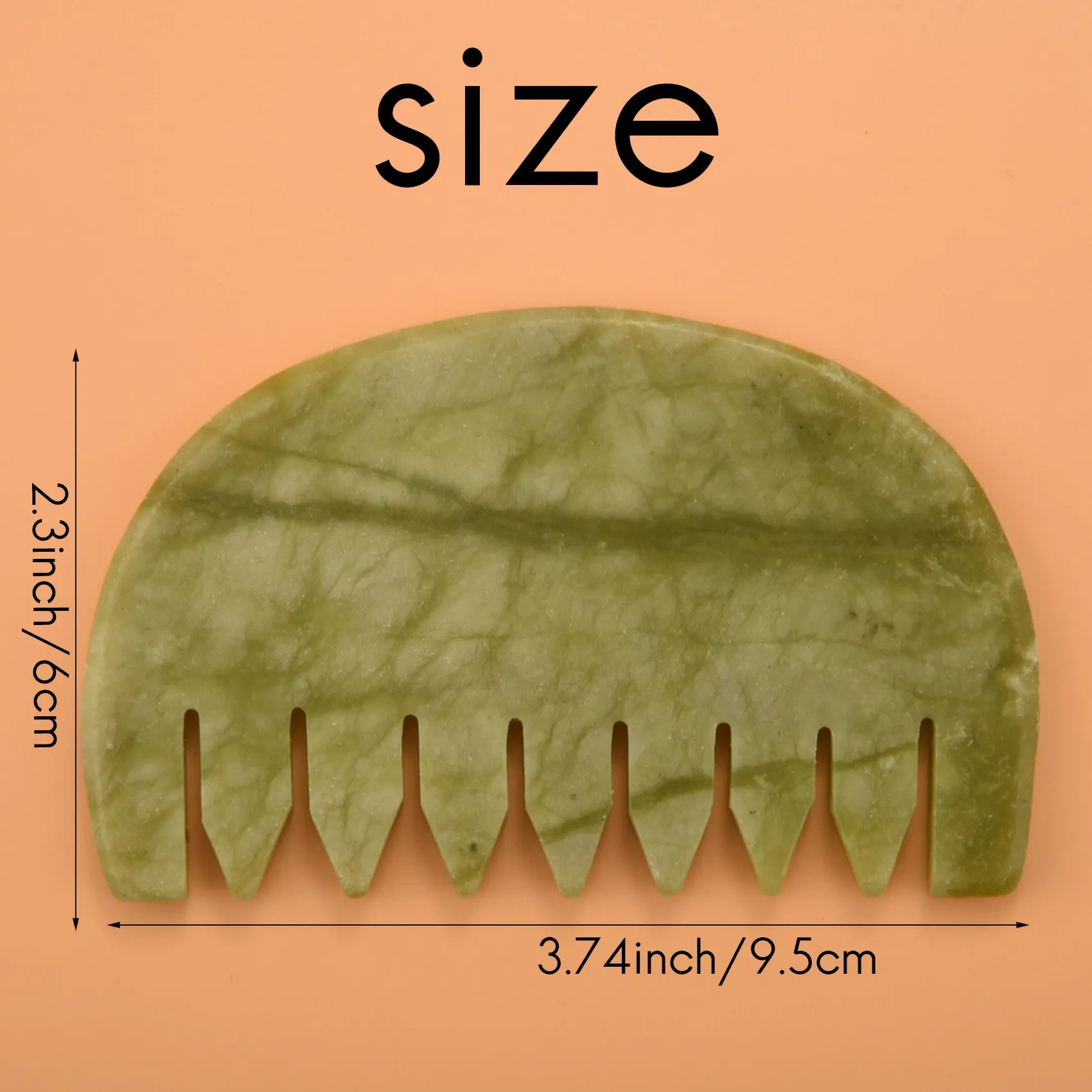 1PCS GuaSha Board Comb Natural Jade Face Body Care Scraping SPA Massage Stone Relaxation Comb Health Care