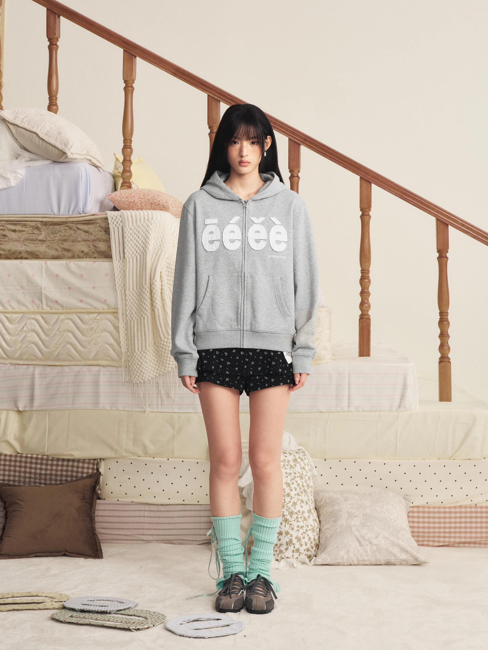 Street Style Oversized Hoodie Patchwork Letter Print Casual Sweatshirt Men's Autumn Fashion Basic Minimalist Design