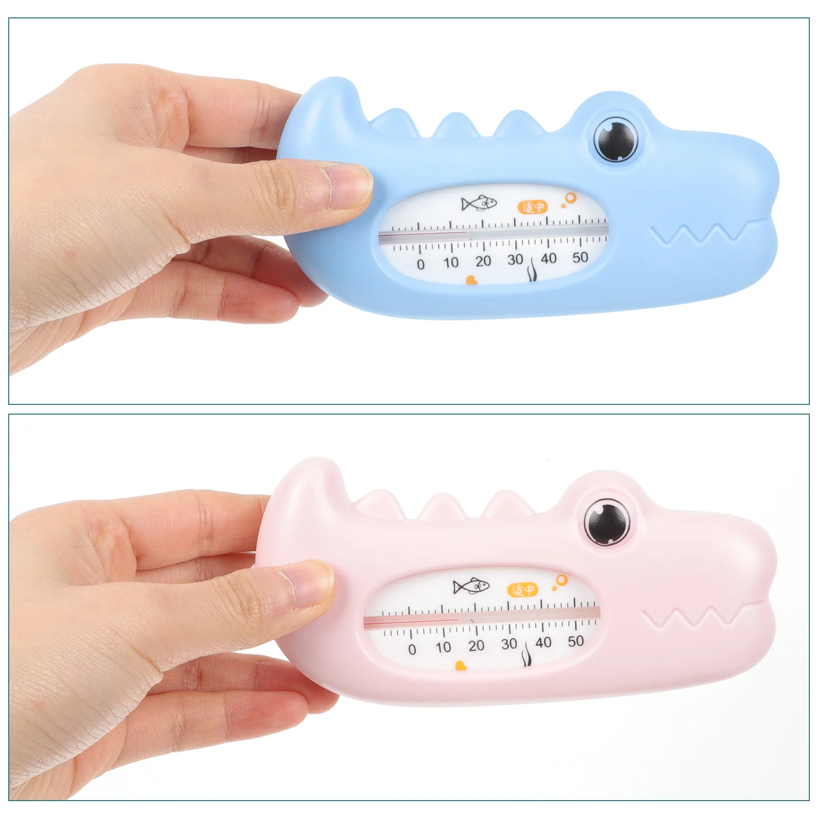 

2Pcs Baby Tub Thermometer Multi Function Cartoon Shape Safe Material Temperature Measurement Tool for Kids Water Thermometer