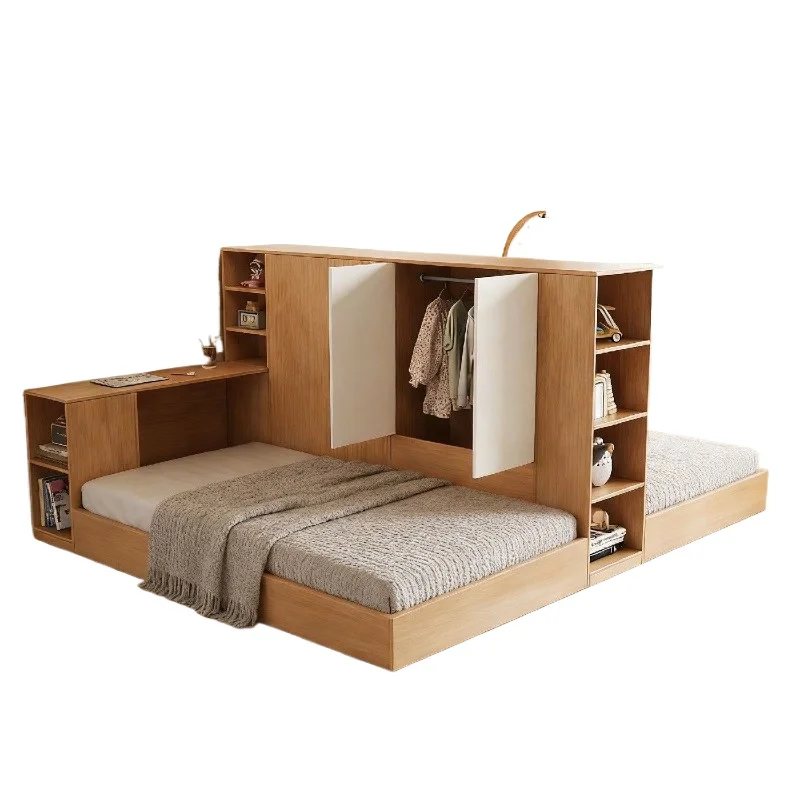Tatami double does not disturb each other, one room becomes two rooms, partition bed, multi-functional storage locker
