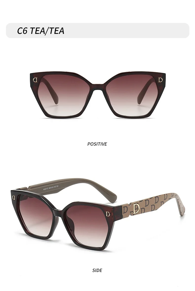 Neue Luxus D Marke Glamour Sonnenbrille Für Frauen Und Männer Stilvolle Cat Eye Designer Brillen Klassische Mode Unisex Gläser UV400 – Detail 15