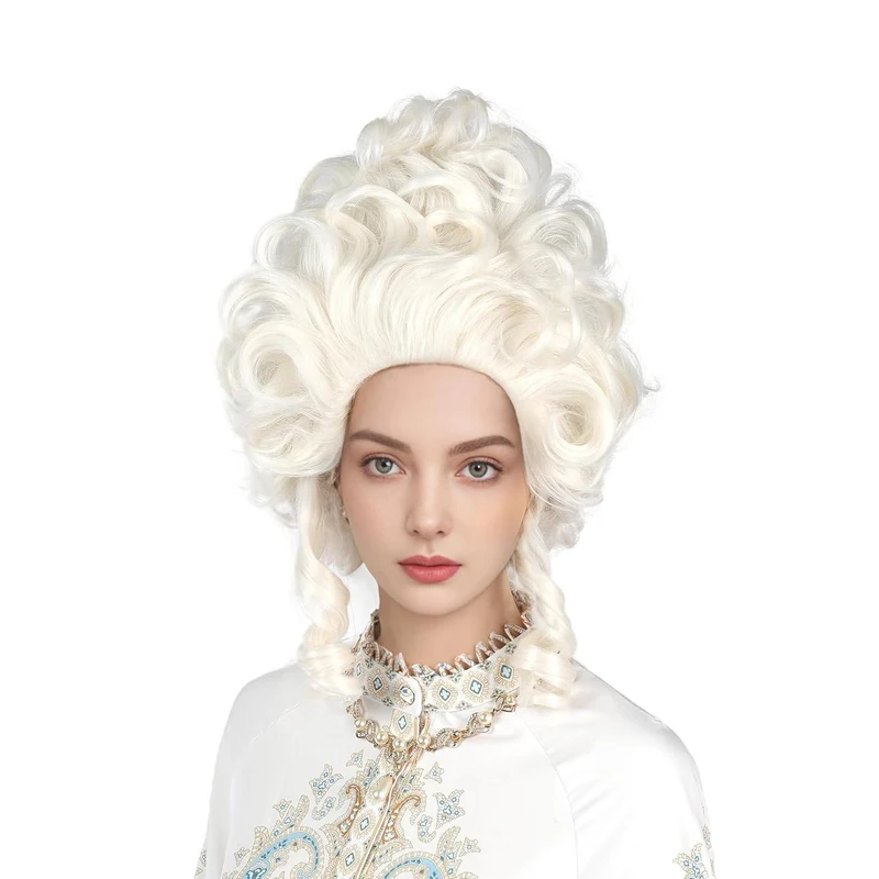 Blonde Wig Short Curly Blonde Beehive Wig Queen Cosplay Costume Wigs For Women