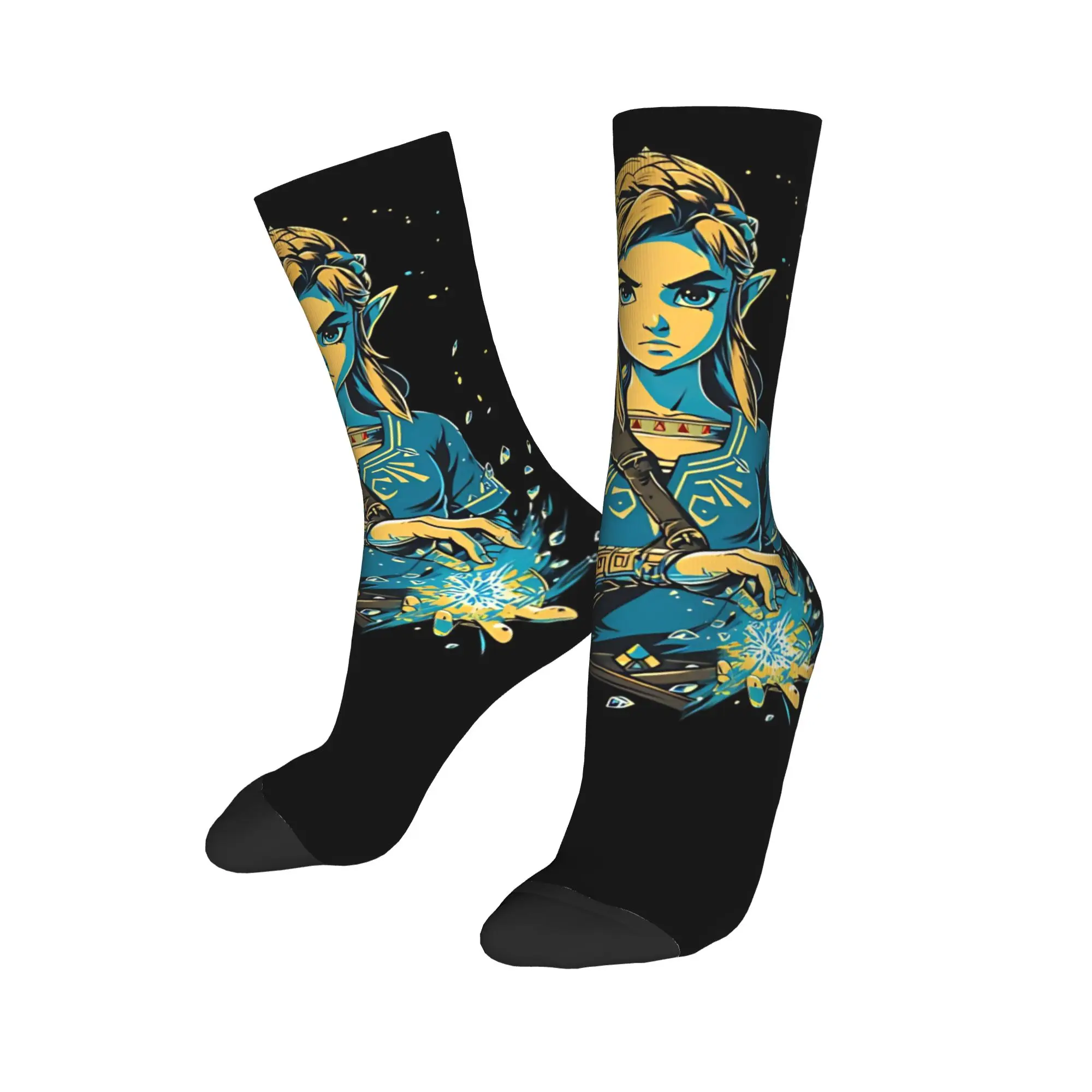 Autumn Winter Cool Men's Women's Zeldas Legend Link Socks Non-slip Skateboard Socks