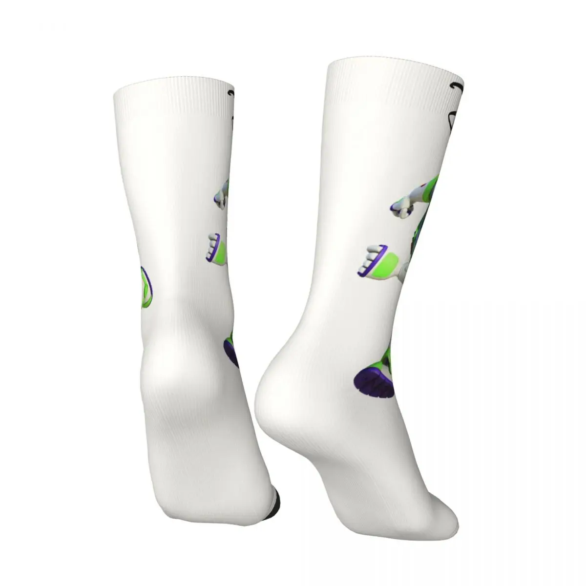 Buzz Lightyear Men's Socks Vintage Harajuku Disney Toy Story Buzz Lightyear Street Style Novelty Seamless Crew Sock