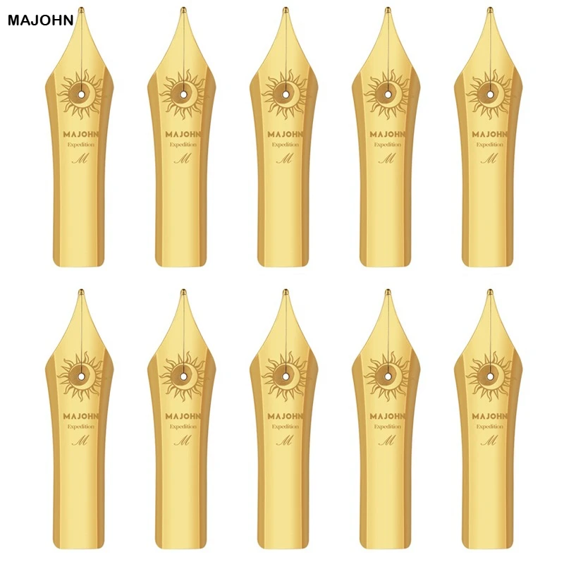 

Сменный наконечник для перьевой ручки MAJOHN F/M 8 # Перо типа 40, большое позолоченное, серебряное, глянцевое, школьное, для канцелярских принадлежностей P139/P140