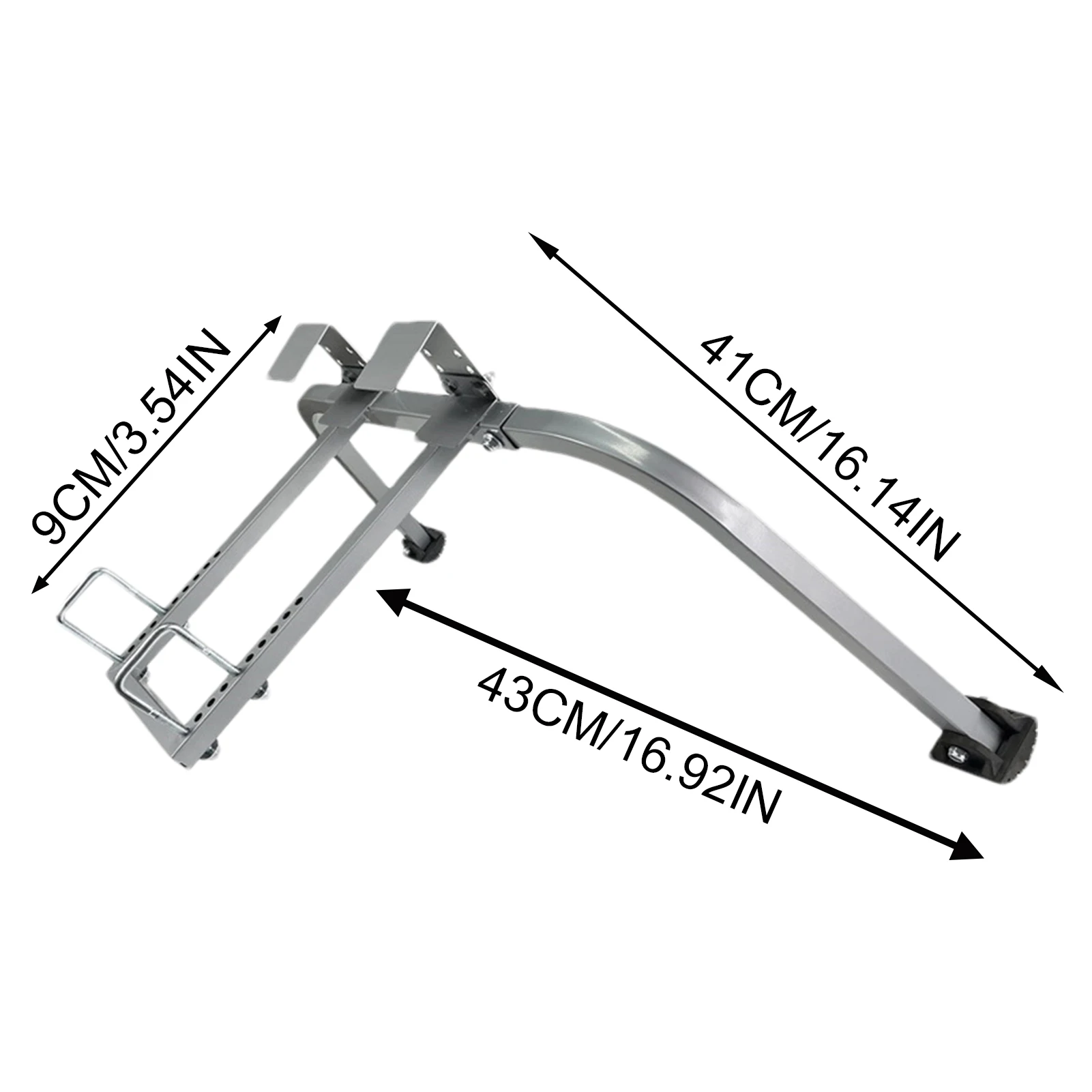 Stabilisateur de Toit en Échelle Réglable, Support Mural en Acier au Carbone, avec Coussin Astronomique en Caoutchouc Antidérapant