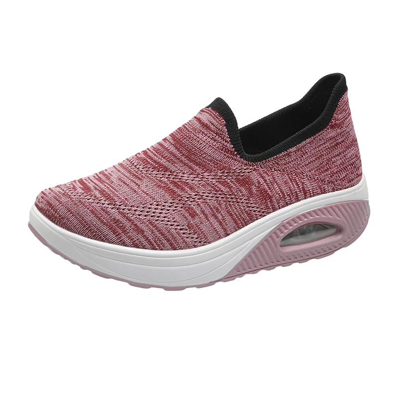 

Женская прогулочная обувь на воздушной подушке, нескользящая, легкая, дышащая, женская повседневная спортивная обувь на толстой подошве, модная обувь большого размера