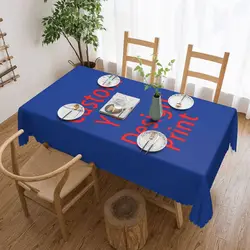 Rectangular Waterproof Oil-Proof Custom Your Design Tablecloth Table Cover 45