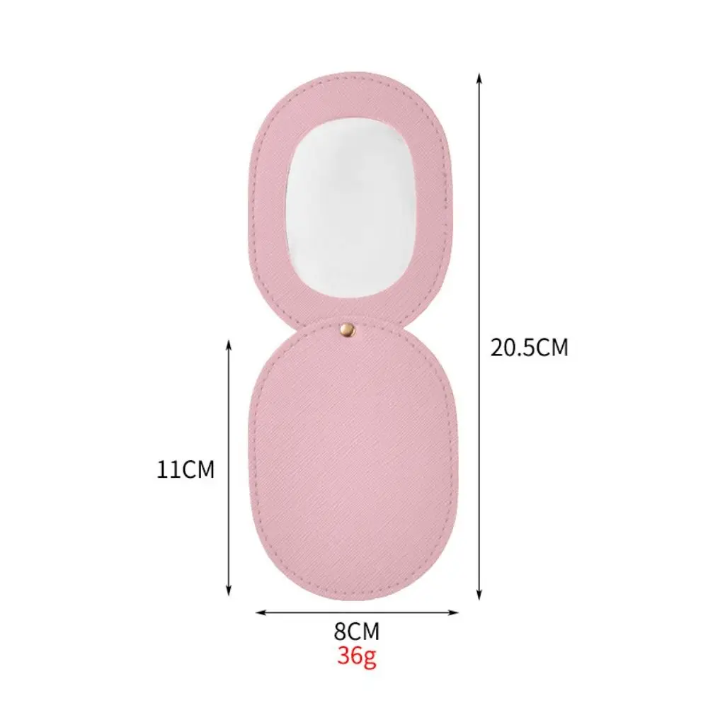 

Round Leather Rotating Mirror Mini 360 Degree Rotation Round Beauty Mirror No Deformation Folding Pocket Mirror