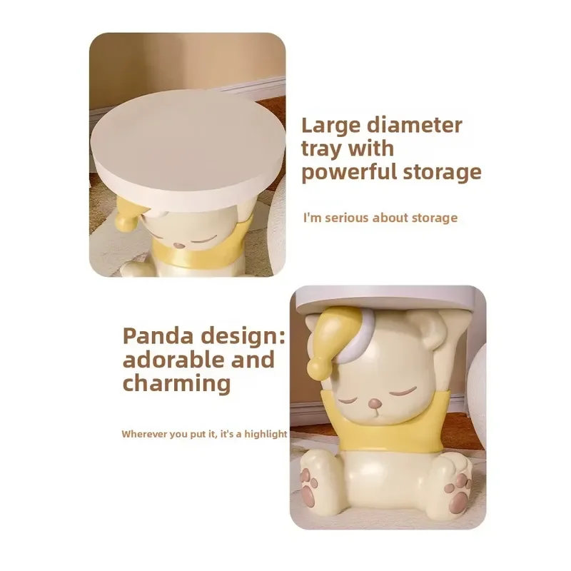 HJ Home Cute Bear Resin Sculpture New Trend Home Living Room or Bedroom Bedside Table or Storage Soft Accessories