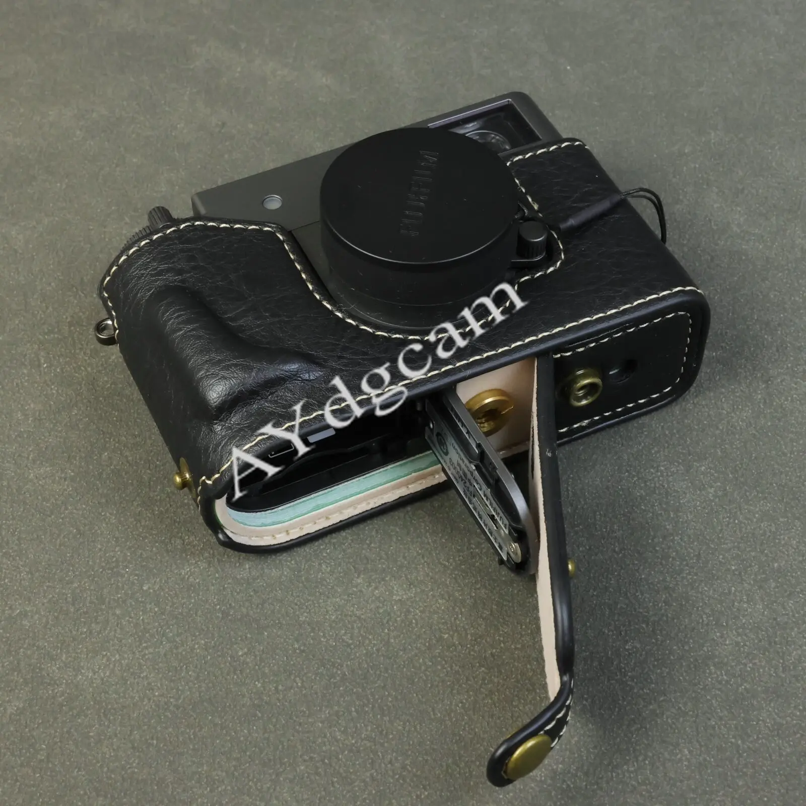 Роскошный чехол для камеры из искусственной кожи, чехол для всего тела для FujiFilm X-Half X, полуоткрытый аккумулятор