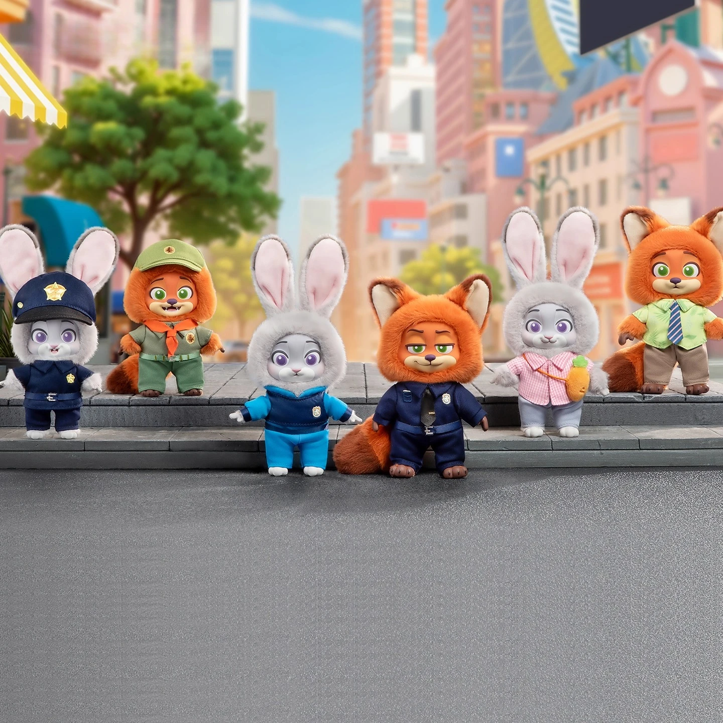 Disney Zootopia Classic Series 1.0 Blind Box Vinyl & Plush Keychain Set Oficjalny zestaw figurek kolekcjonerskich z winylu i pluszu, oficjalny zestaw figurek animowanych