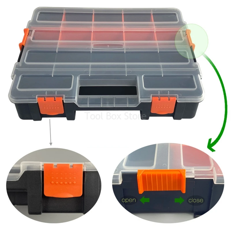 Screw Storage Box Portable Stackable Tool Box Tool Classification Electronic Component Drill Bit Accessories Thick Plastic Case
