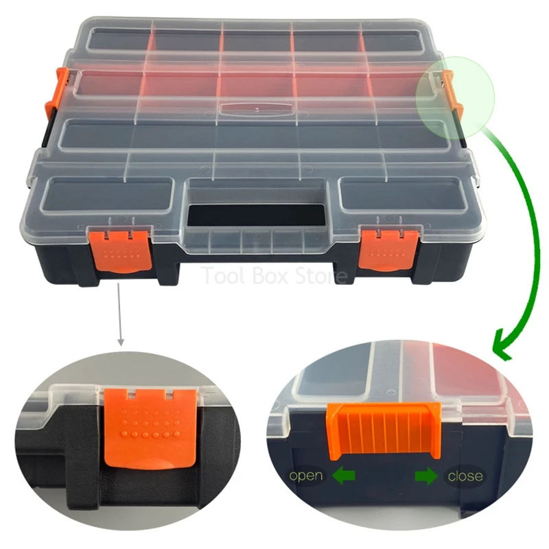 Imagem -06 - Caixa de Armazenamento de Parafuso Empilhável Portátil Classificação de Ferramentas Componente Eletrônico Acessórios de Broca Caixa de Plástico Grosso