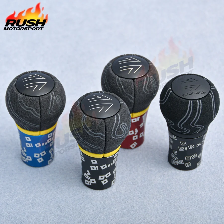 

Black EDITION Ultra Shift Knob JDM Sports Racing Car Suede Leather Gear Knob PC-LSK38