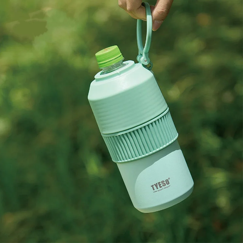 Прохладная бутылка 900-1000 мл, портативный спортивный резервуар для воды с изоляцией из нержавеющей стали 304, портативная чашка для улицы