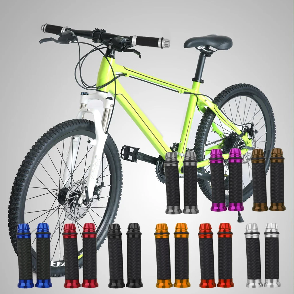 Universal Motorcycle Rubber Gel Hand Grips for Handle Bar Bar End Titanium