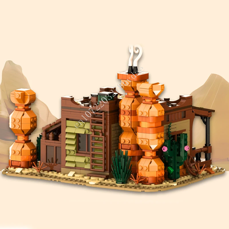 1604 pièces Red Rock Ranch MOC créatif vue sur la rue modèle blocs de construction Architecture bricolage éducation assemblage modèle jouets enfants âges