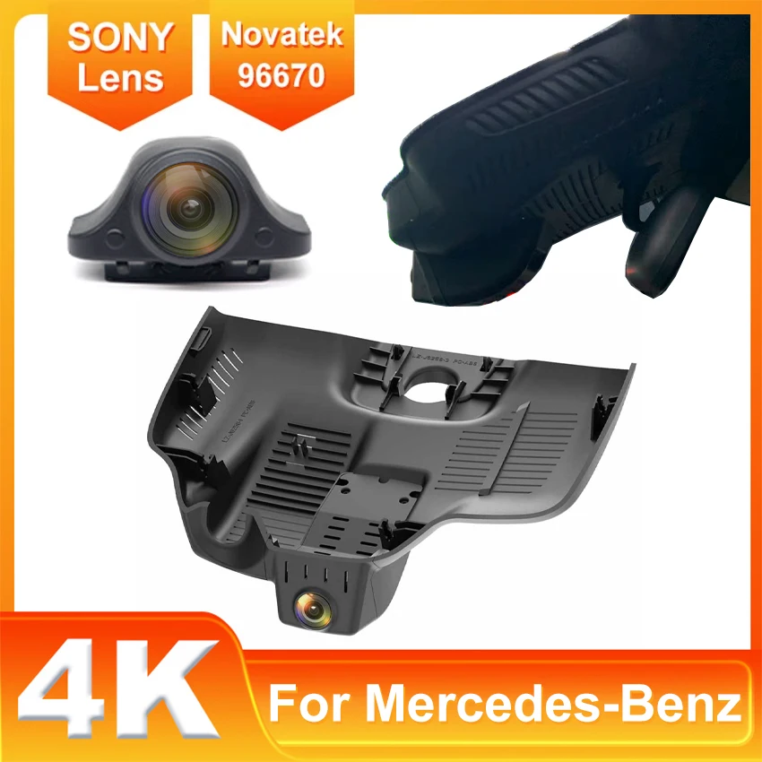 New! Car DVR Wifi 4K Dash Cam Video Recorder Camera For Mercedes-Benz MB E Class E300L E350L 4MATIC 2021 2022 2023 Dashcam