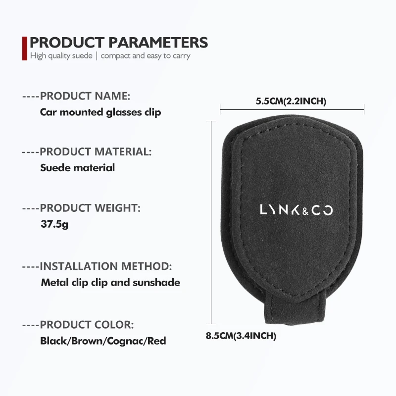 حامل نظارات السيارة واقي من الشمس مشبك تخزين النظارات لـ LYNK&CO 01 Phev 02 03+ 05 06 09 PHEV 09 MHEV #6