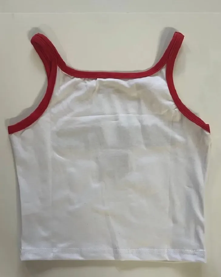 قمم للدبابات مع نمط انكلترا للنساء ، قمم المحاصيل ، قميص قصير عارية الظهر ، جماليات ، خليط مثير ، ملابس بلا أكمام ، ، من s ، الصيف ، Y2K