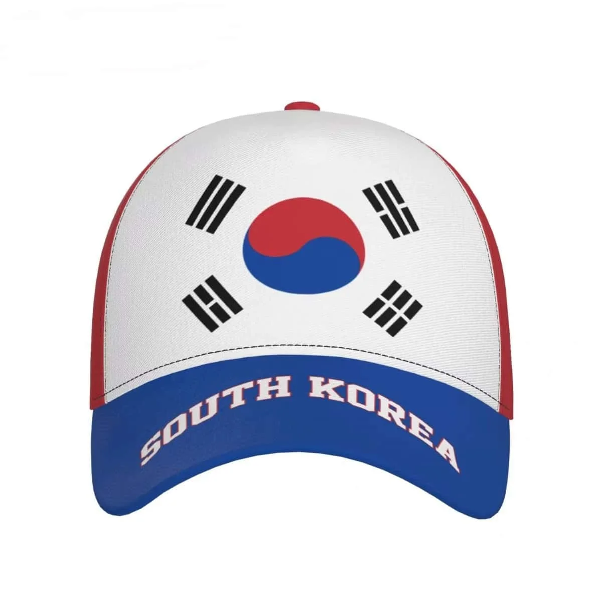 South Korea Letter National Flag Baseball Cap Adjustable Lightweight Snapback Outdoor Casual Football Sports Fan Sun Hat