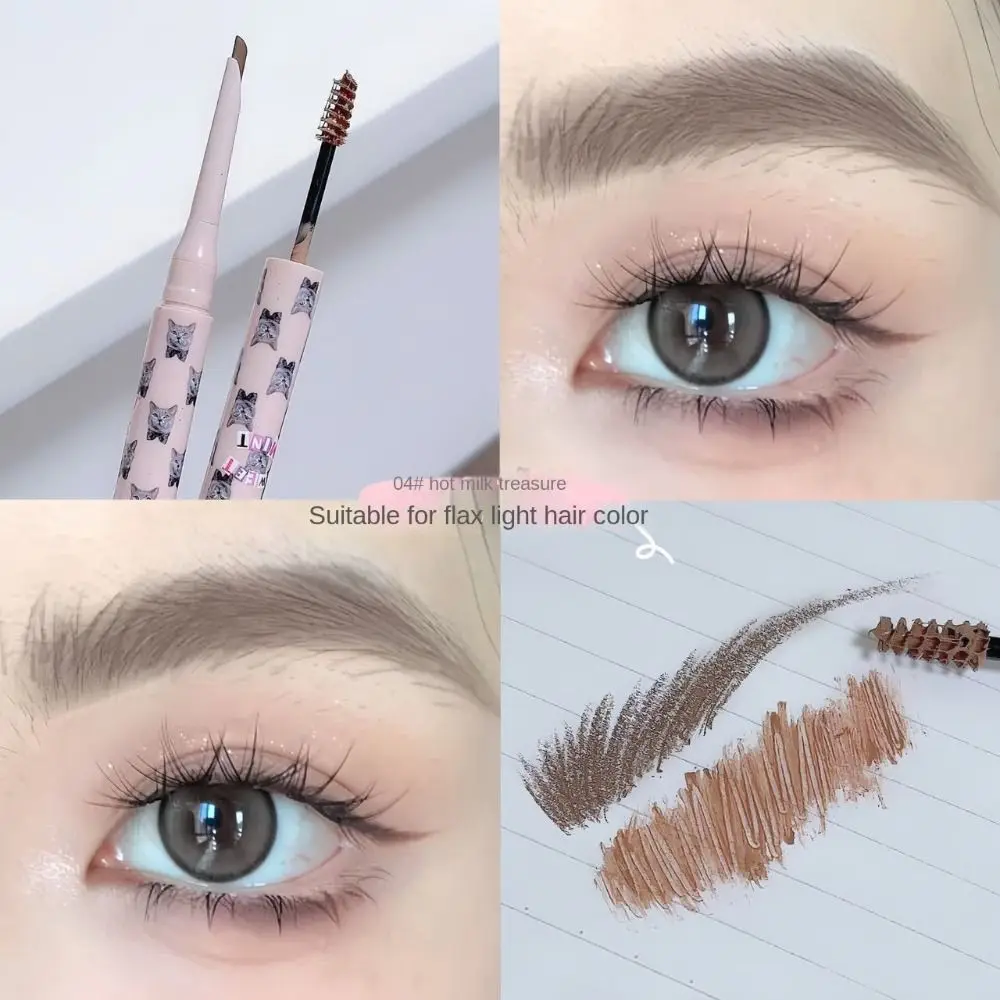 Wild Eyebrows Double Head Eyebrow Pen Natural Quick-drying Eyebrow Tint Cream Waterproof Long Lasting Razor Shape Brow Pencil