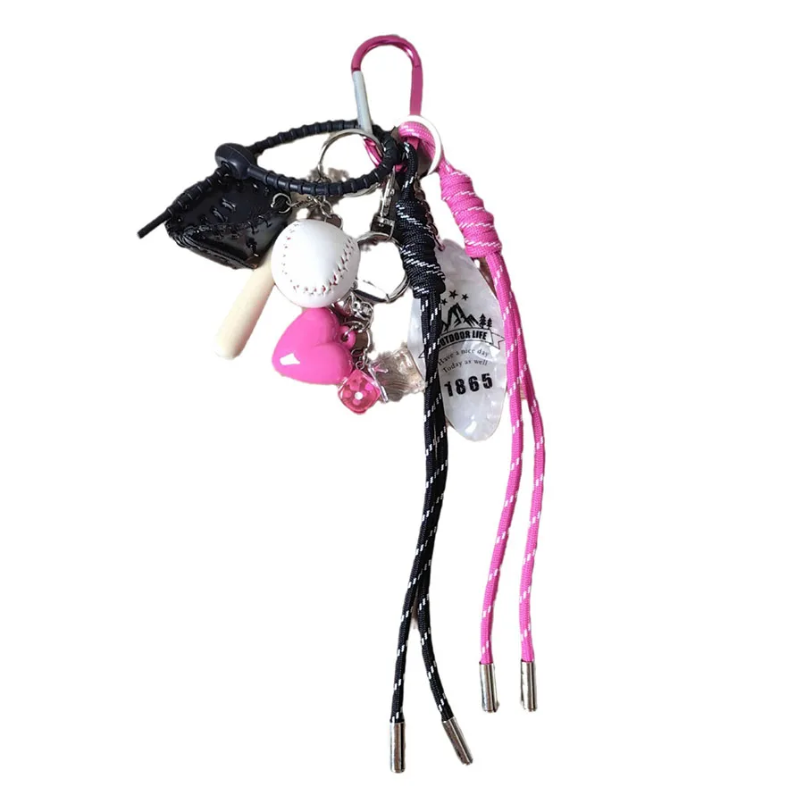 TOPHIGH Newly  Hanging Ornament Braided Rope Bag Charms Super Factory Wholesale Decoration Keychain For Women Bolsos De Mujer