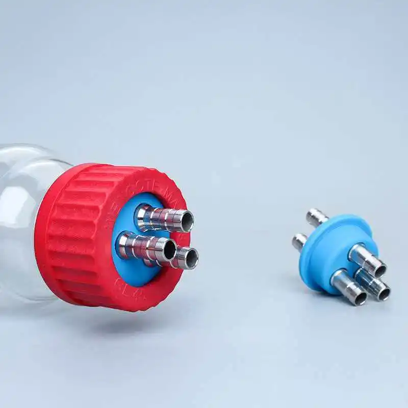 

Silicone stainless steel adapter for hair fermentation tank, specialized feeding bottle adapter for biological feeding, GL45 bio