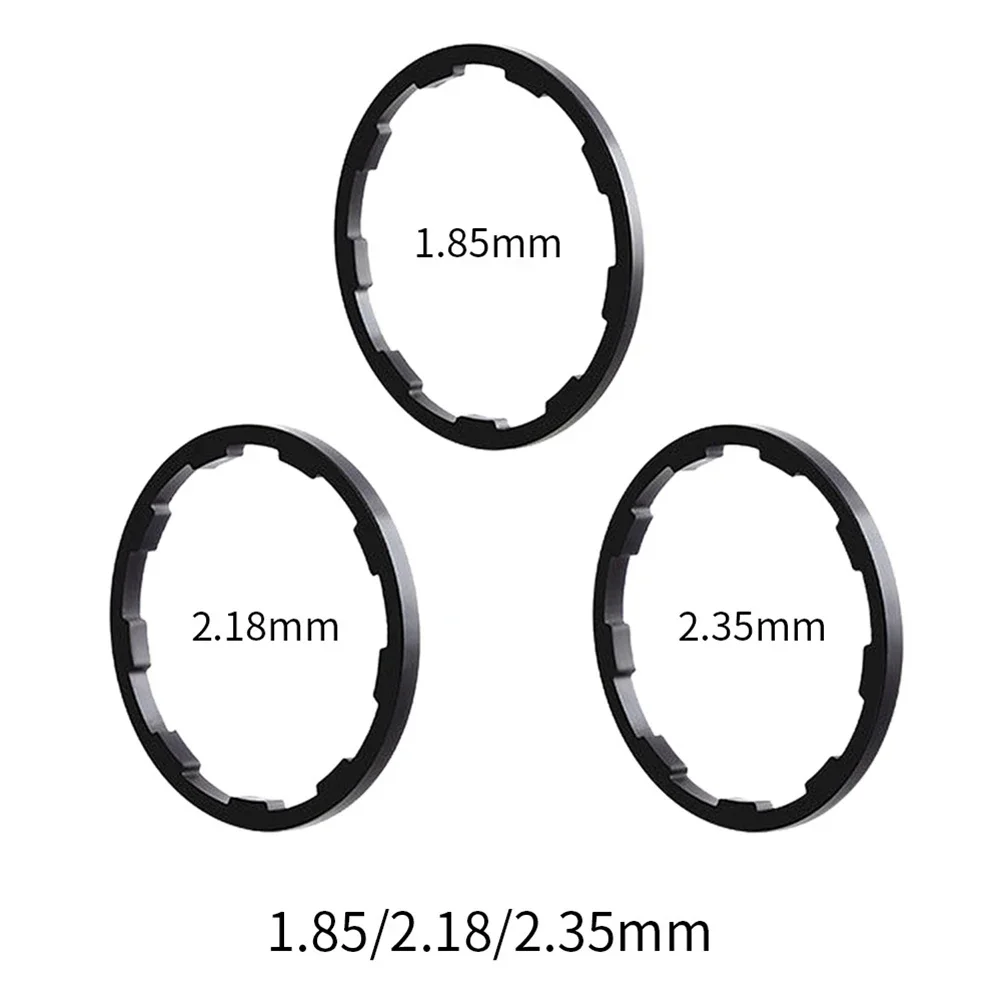 Precision Aluminum Alloy Bicycle Freehub Spacers 3-Pack Flywheel Cassette Washers 1-2.35mm Thicknesses Mountain Road Bike Part