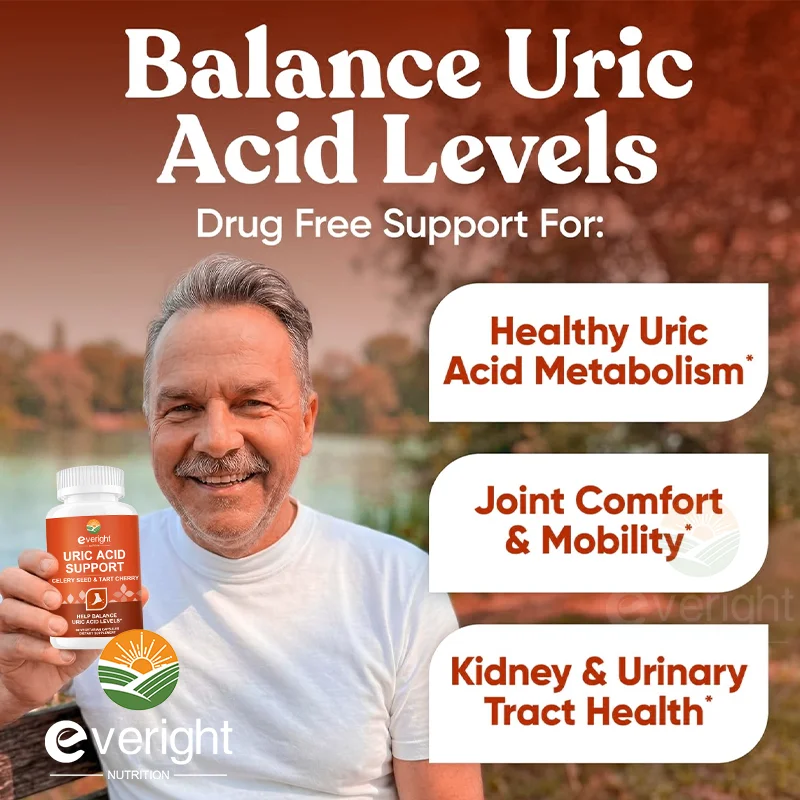 Natural Purge Uric Acid Flush for Joints & Mobility Kidney Cleanse Health Detox with Celery Seed, Tart Cherry & Chanca Piedra