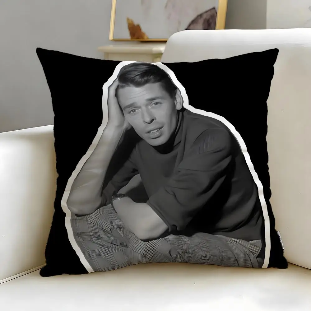 Celebrity Jacques Brel Cushion Cover Soft & Easy-Wash Pillow Case – Versatile for Couch, Bed, Travel and Office