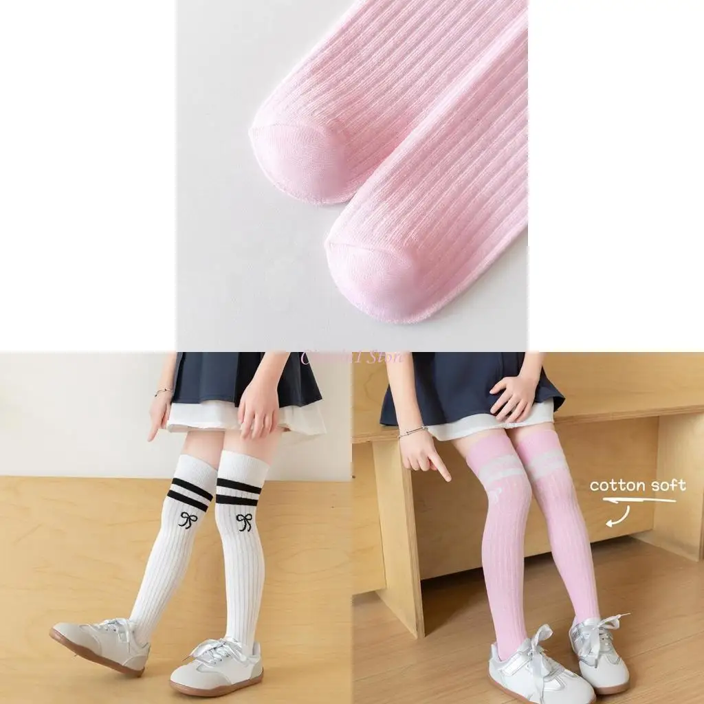 

Y1UB Trendy Long Socks Knee Length Socks Elegant Children Knee Length Socks for Girls