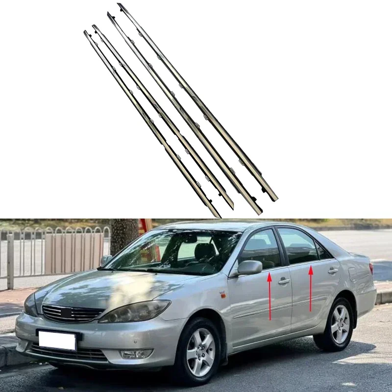 

Window Moulding Trims Chrome Weatherstrip Seal Belt for Toyota Camry 2001-2005