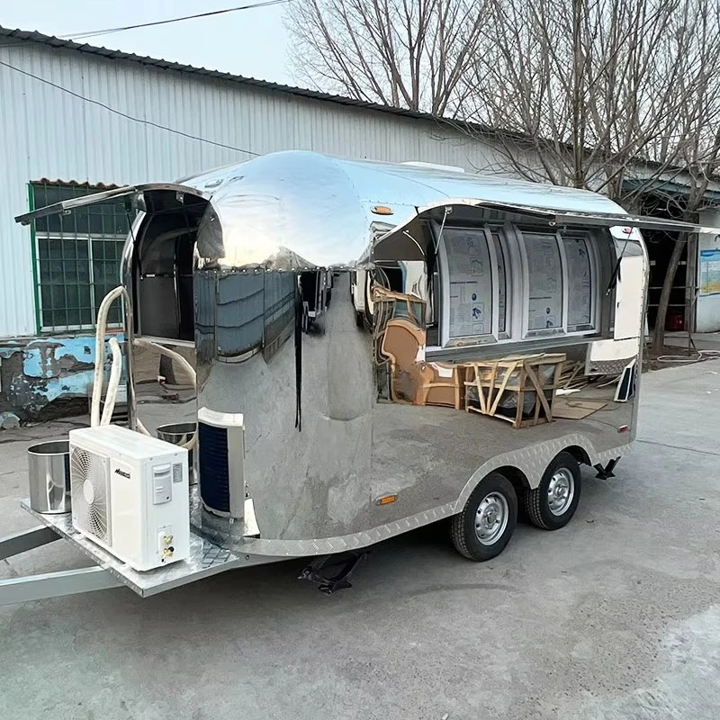 Carritos de Comida, Camión de Cocina Móvil |   Cocina Completa y Capacidad Personalizable |   Remolque de Catering para Café y Barbacoa Bubble BBQ