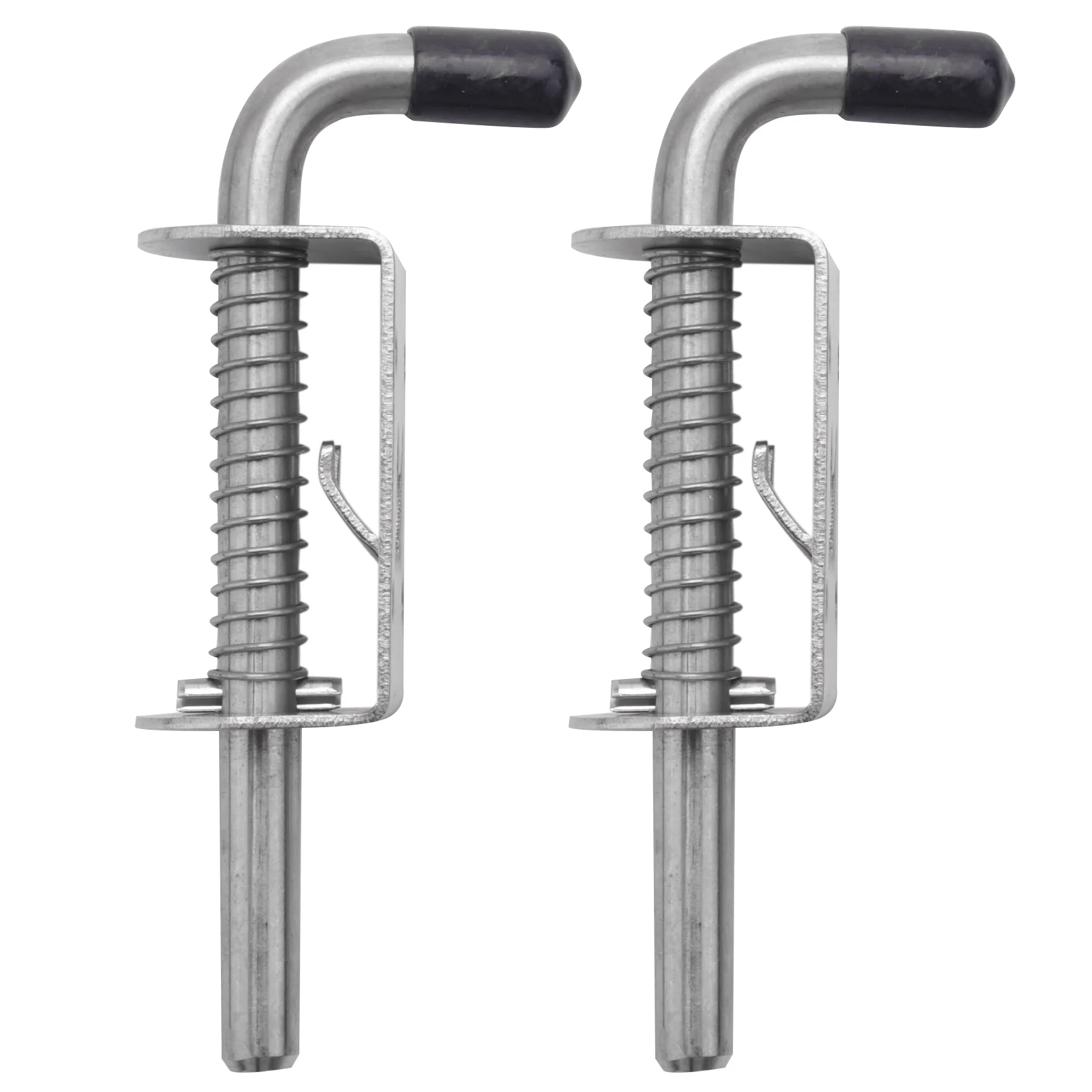 

Exquisite-2Pcs 5 Inch Stainless Steel Spring Loaded Latch Pin Barrel Bolt 2Mm Thickened Door Lock Brushed