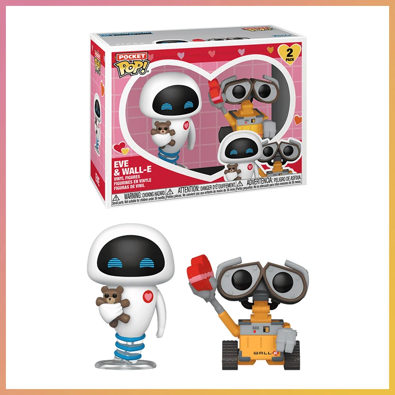 Wall.E Funko Pop Animation Figure Eve Valentines Toys Model Collect Room Decorations Accessory Lovers Birthday Gifts