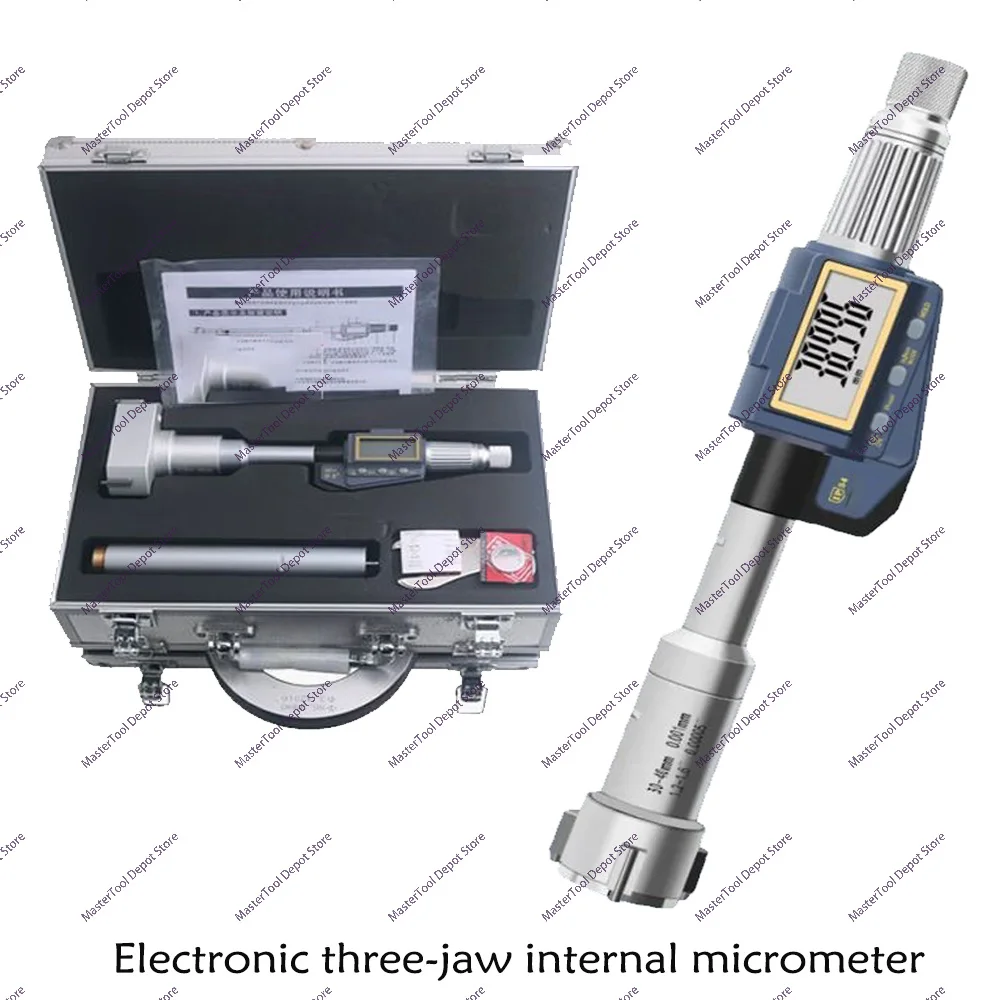 High-precision 6-100mm Electronic Digital Display Three-jaw Three-point Inside Diameter Micrometer for Precision Measurement