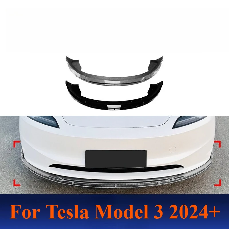 

For Tesla Model 3 2024+ Highland Front Lip Splitter Spoiler Bumper Corner Body Kit Upgrade for Old Model Exterior Accessories