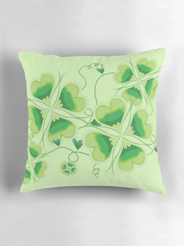 Clovers - St Patricks Day Throw Pillow Covers For Sofas luxury sofa pillows Pillow Cases Decorative pillow 3