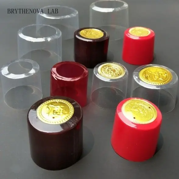 200pcs Bottle Cap Heat Shrink Film Red Wine Beer Bottles Hot Sealing Glass Sleeve Bottle Dustproof Belt Top Sealing Film