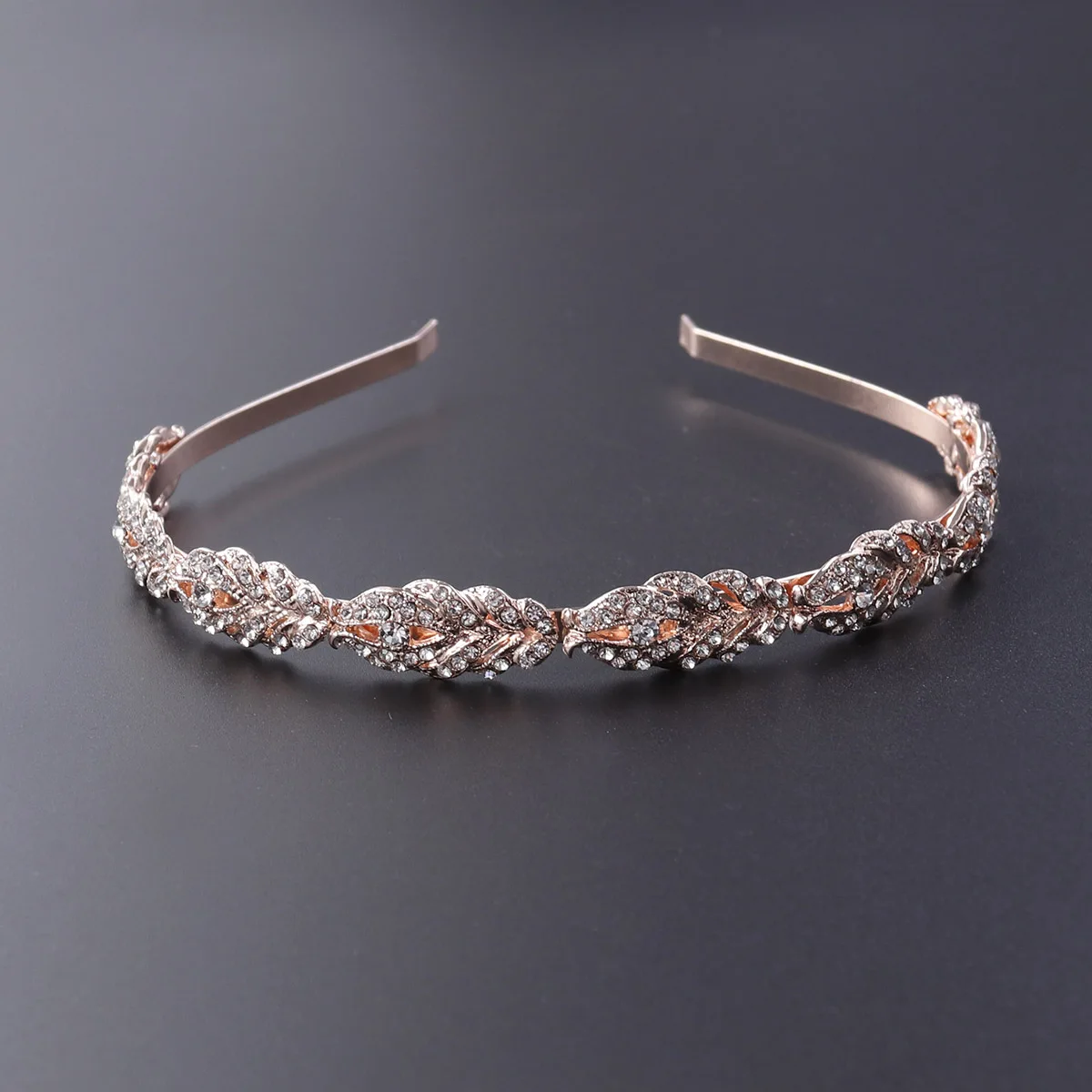 

Rhinestone Crown Head Hoop Evening Headband Bridal Hair Jewelry Rhinestones Noble Look Bride Accessories Wedding Charm