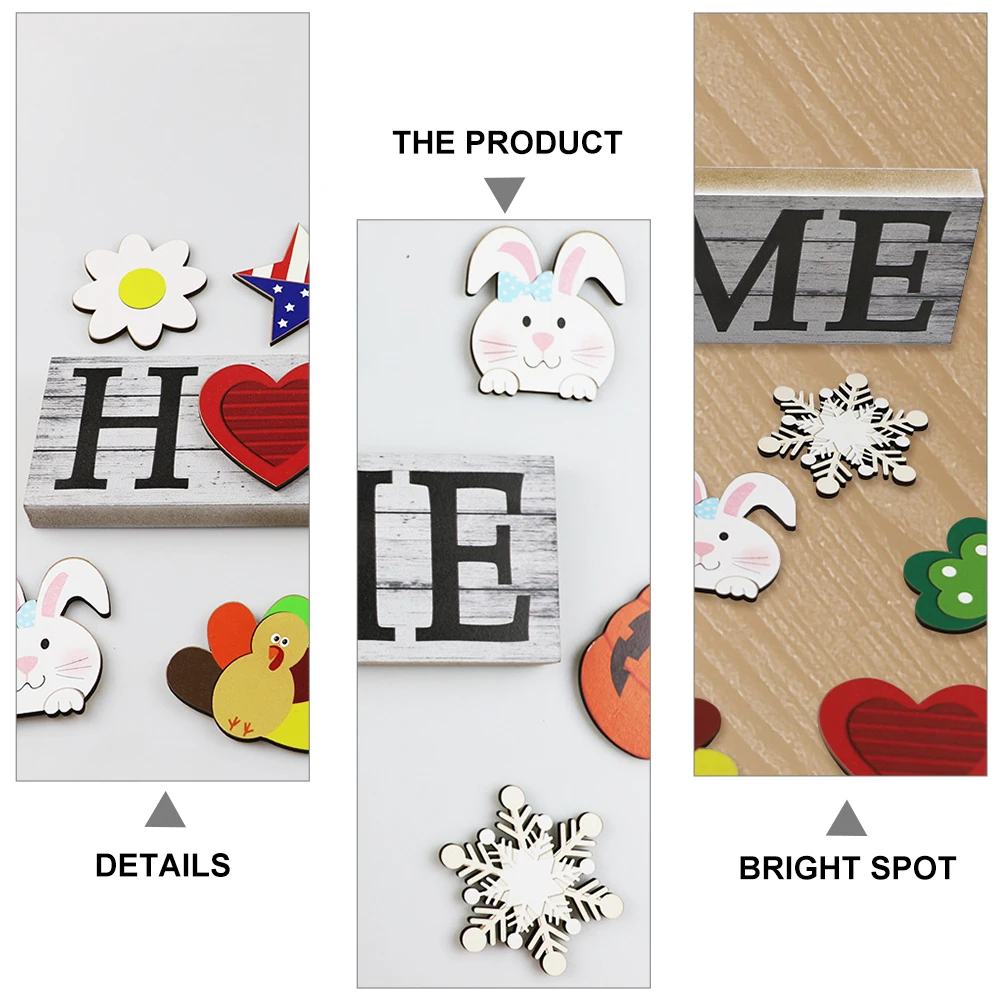 

1 Set Of Wall Pendants Home Party Decorations Festival Hanging Decorations Desktop Wooden Ornament Christmas Halloween Decor