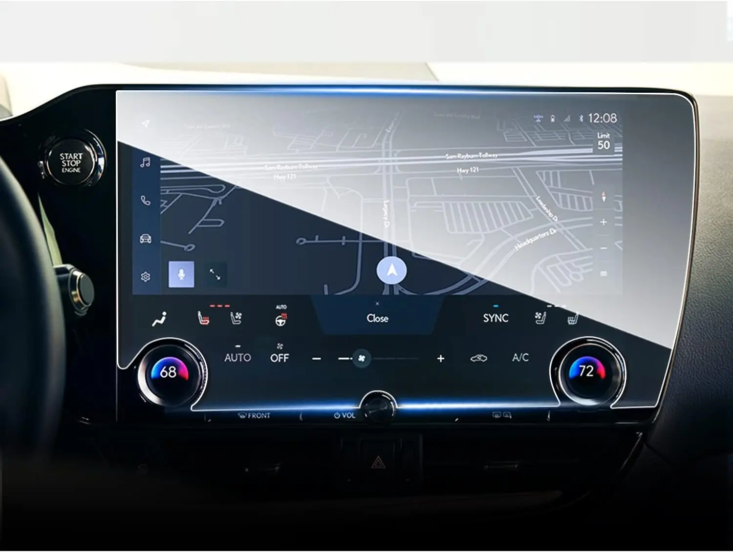 Pantalla de navegación para coche, película protectora de vidrio templado, accesorios interiores para Lexus NX 250 NX 350 NX 350h NX 450h + 2022 2023