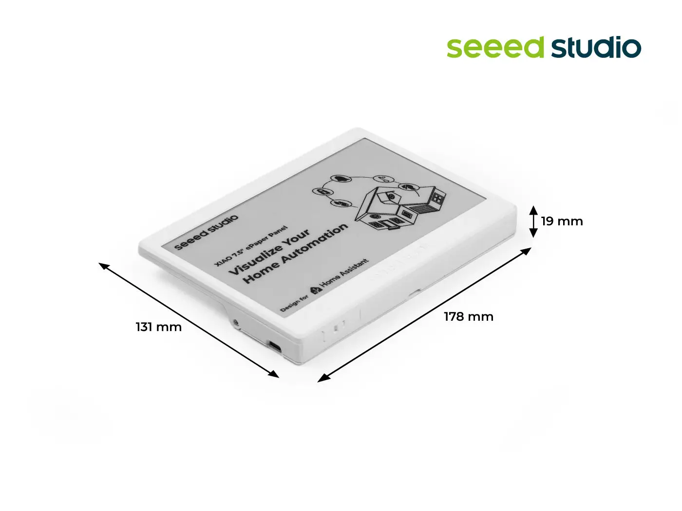 XIAO ESP32 ePaper Panel 7.5" Screen e-Ink Display Smart Home Assistant 800×480,3.7V 2000mAh Recharge Battery for TRMNL Arduino