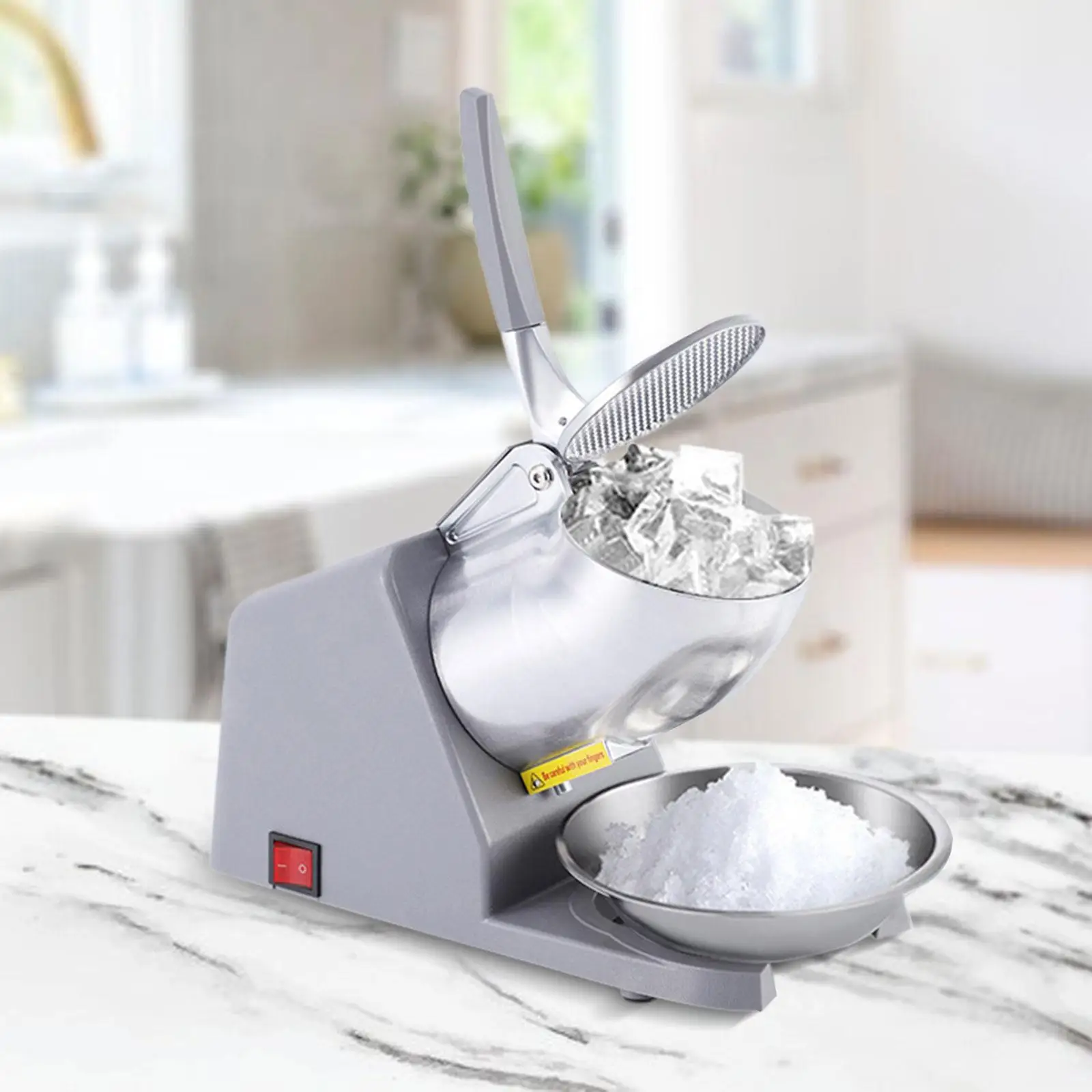 Ice Snow Cone Maker Antisplash Stainless Steel Food-grade Snow Cone Machine Snow Cone Maker Machine Sturdy Electric Ice Crusher