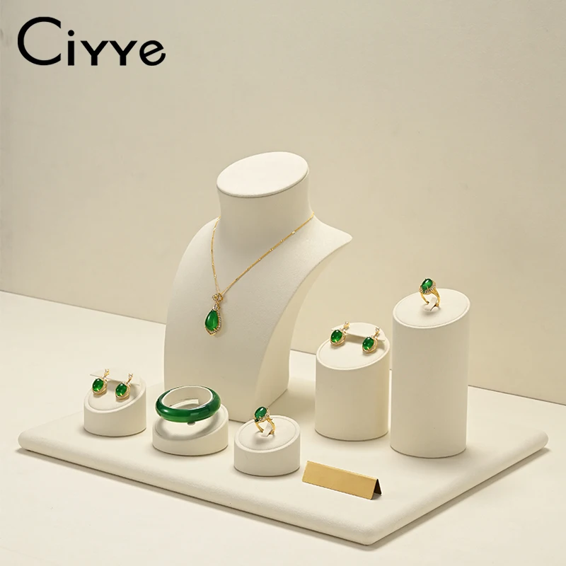 

Ciyye Jewelry Display Props Tray Jewelry Set Earrings Necklace Display Stand Ring Bracelet Pendant Stand Storage Organizer Rack