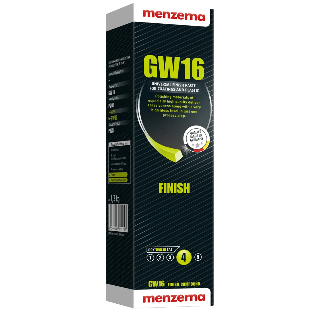 Menzerna GW16 Beige Solid Polishing Compound High Gloss Finish for Precious Metals Stainless Steel Acrylic Paint